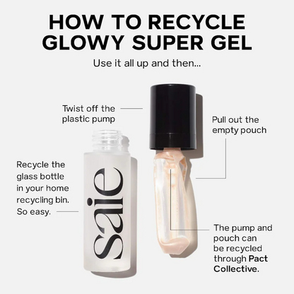 Saie Mini Glowy Super Gel Lightweight Dewy Multipurpose Illuminator (15mL)