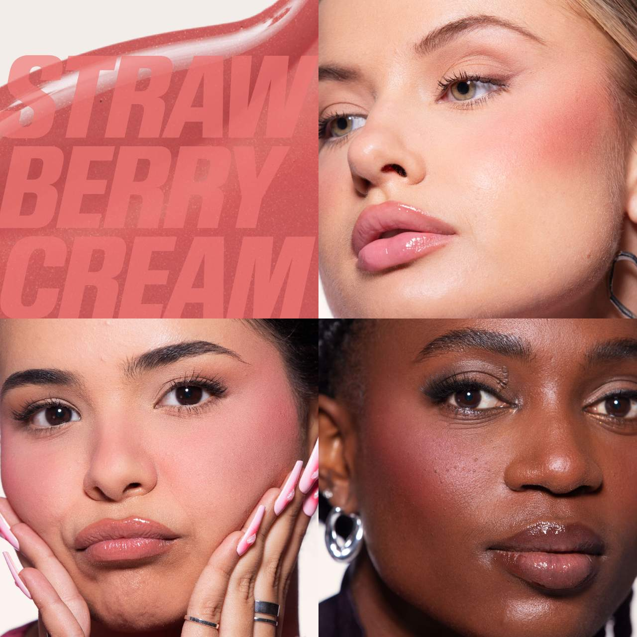 HUDA BEAUTY  Mini Baby Blush Duo Set Strawberry Cream and Black Cherry